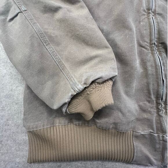 Vintage Carhartt J14 SDL Santa Fe Jacket 2XL Sandstone Duck Flannel Lined - Picture 6 of 10